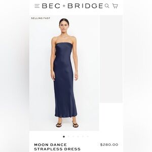 Bec and Bridge Moondance Dress Navy Size 4